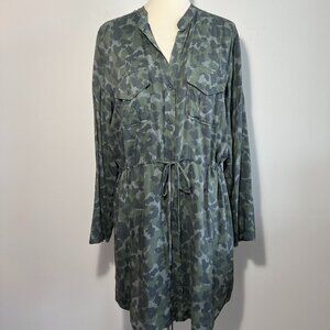 Anthropologie Cloth & Stone Nina Camo Shirt Dress.  Size L